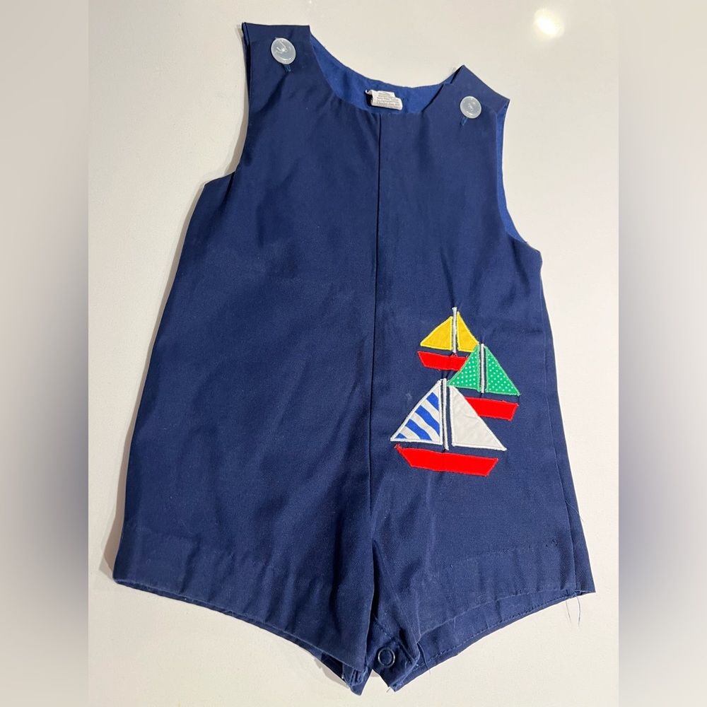 Vintage boys Jonjon romper one piece 24mo VGUC
